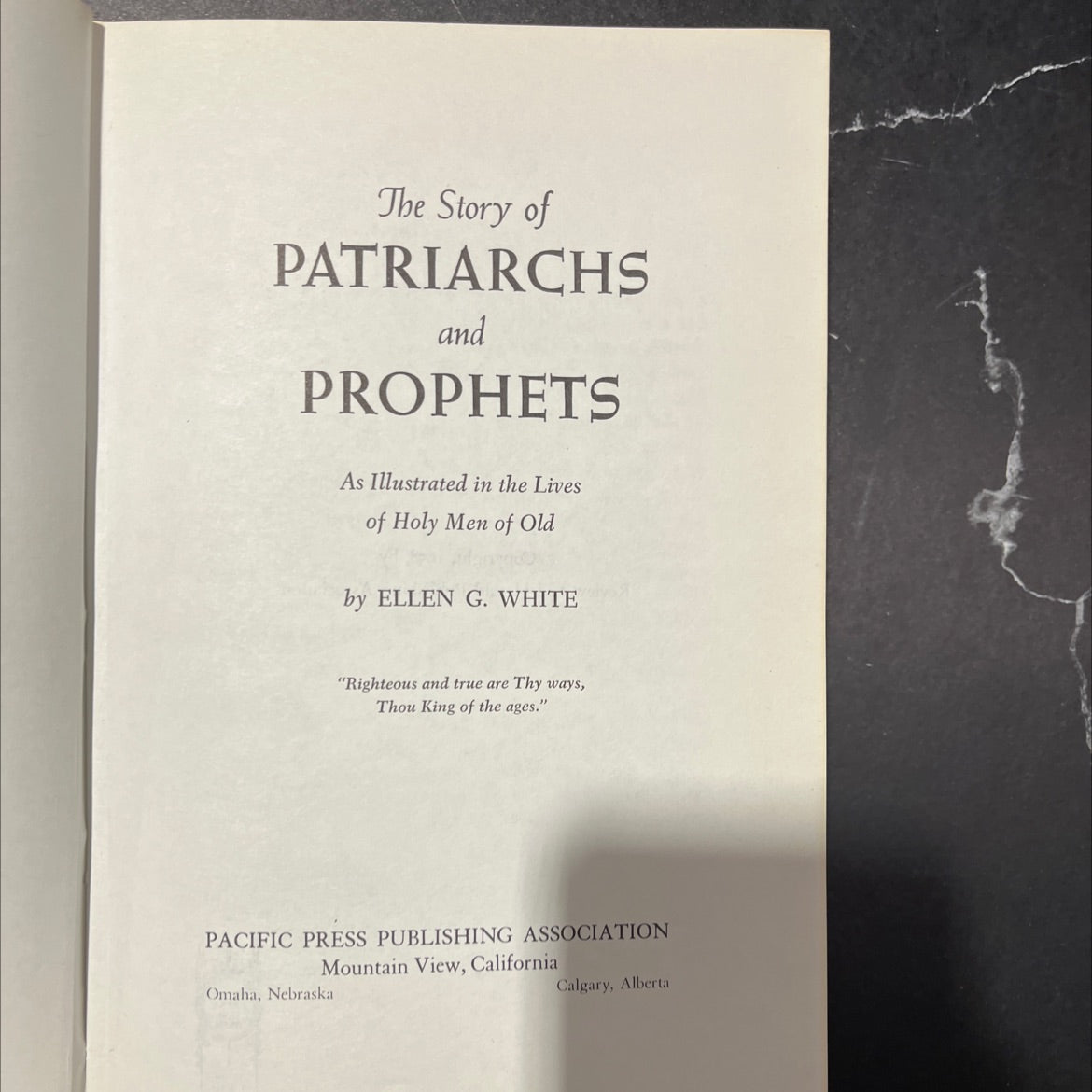 the story of patriarchs and prophets as illustrated in the lives of holy men of old book, by ellen g. white, 1958 image 2