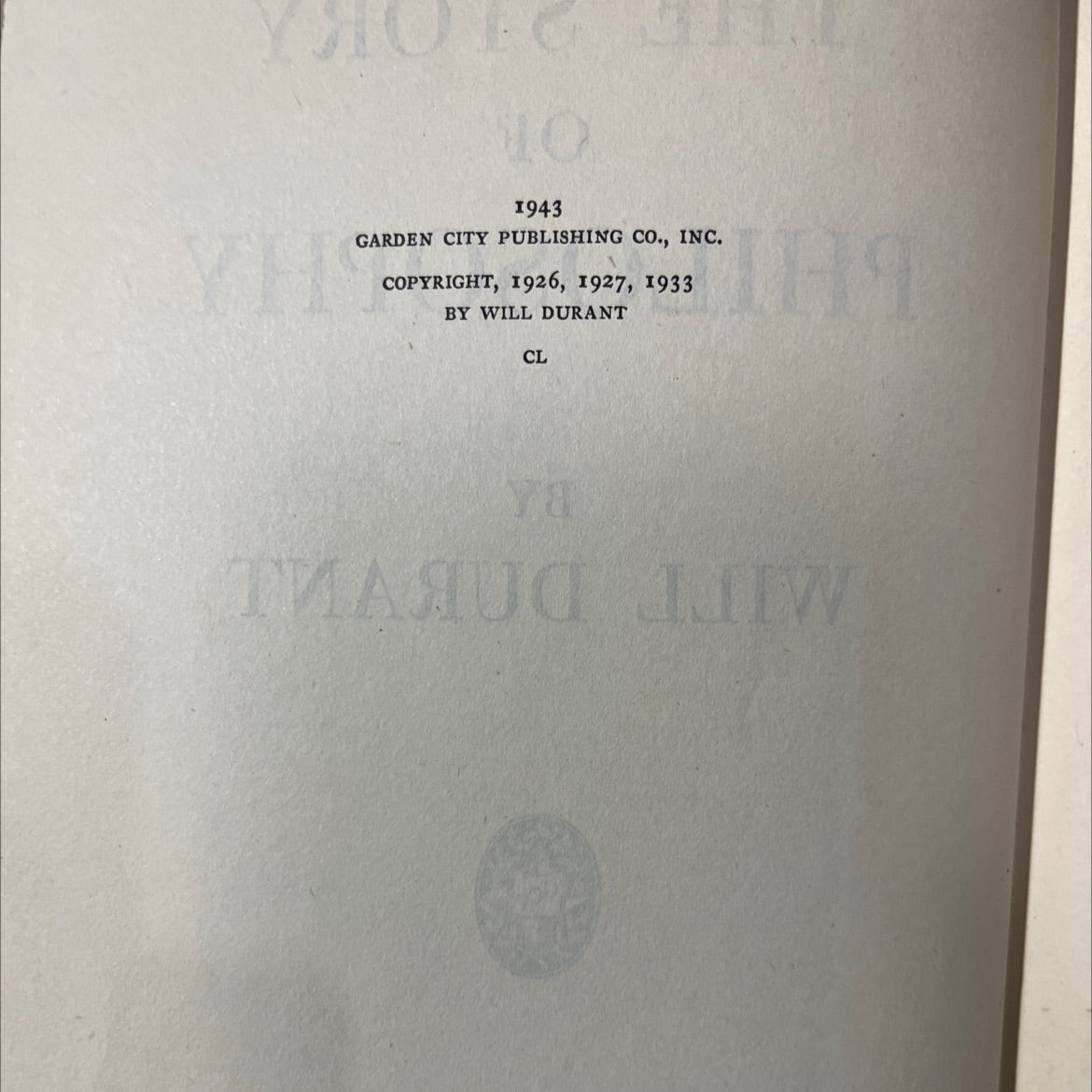 the story of philosophy book, by will durant, 1943 Hardcover image 3