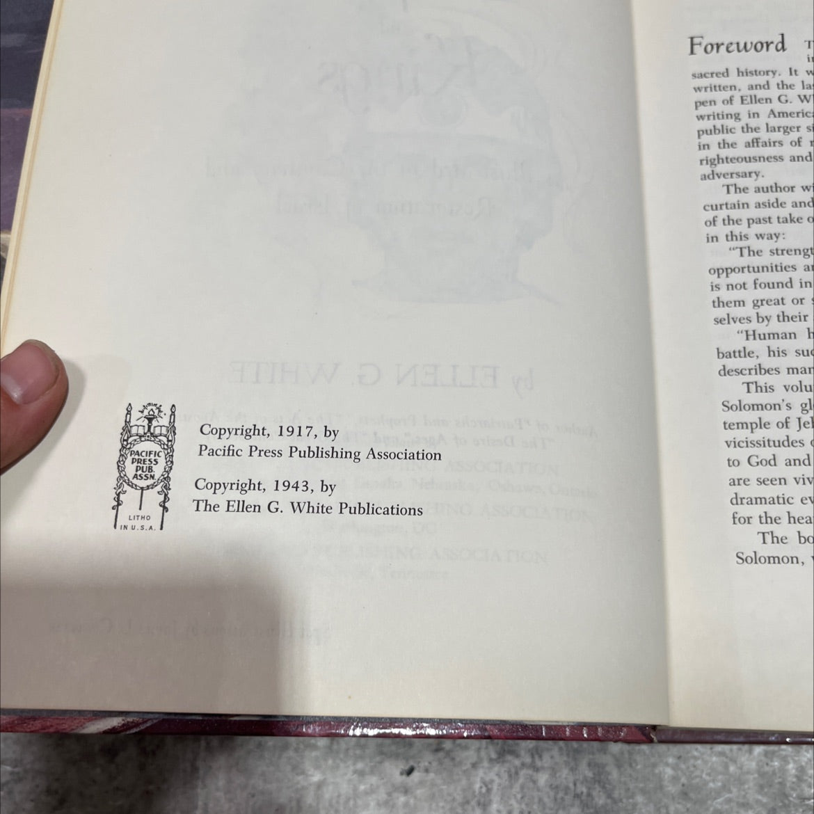 the story of prophets and kings as illustrated in the captivity and restoration of israel book, by ellen g. white, 1943 image 3