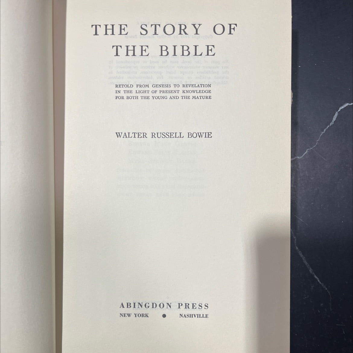 the story of the bible book, by walter russell bowie, 1934 Hardcover image 2