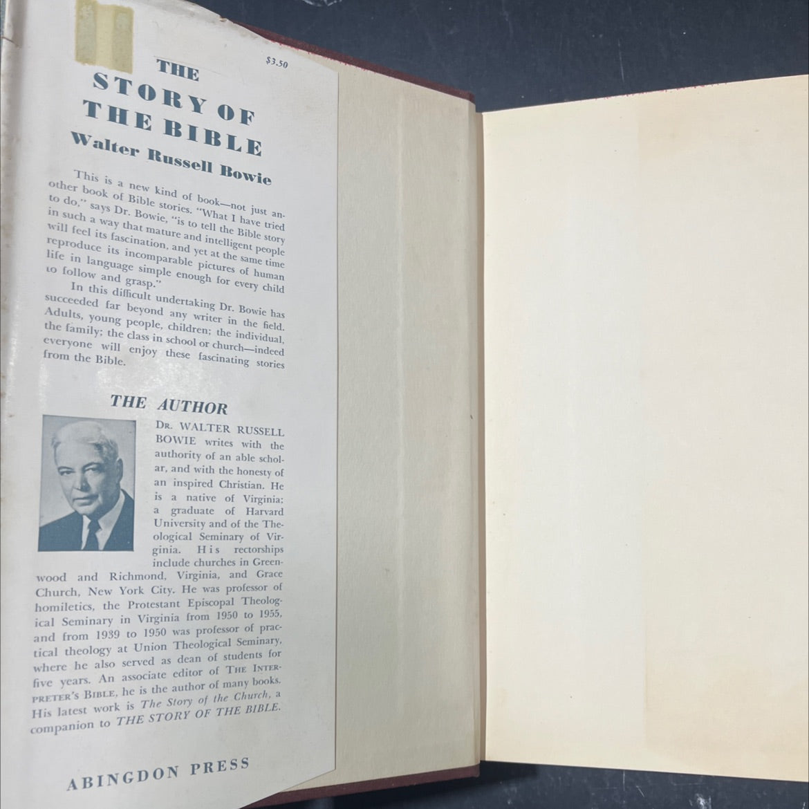 the story of the bible book, by walter russell bowie, 1934 Hardcover image 4