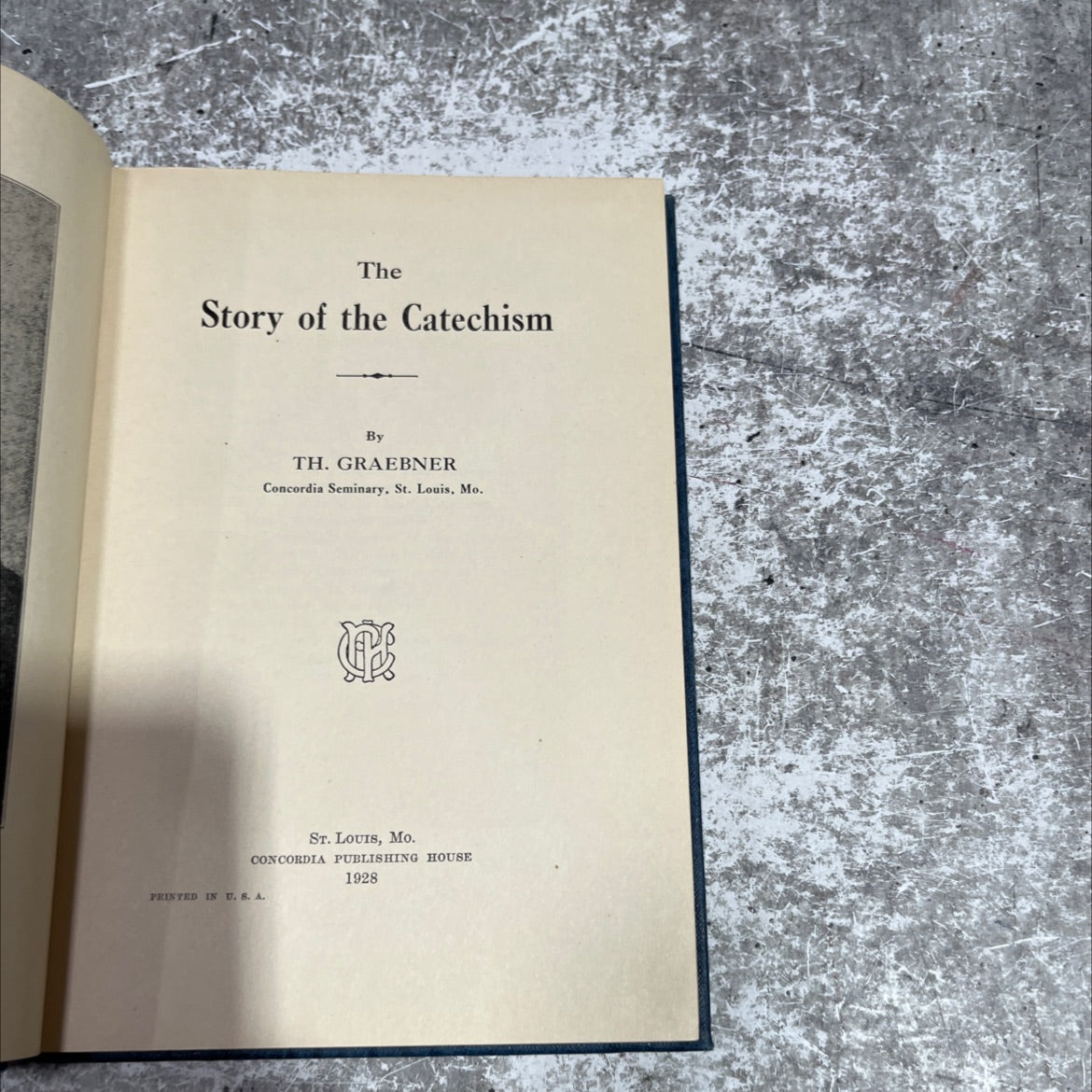 the story of the catechism book, by th. graebner, 1928 Hardcover image 2