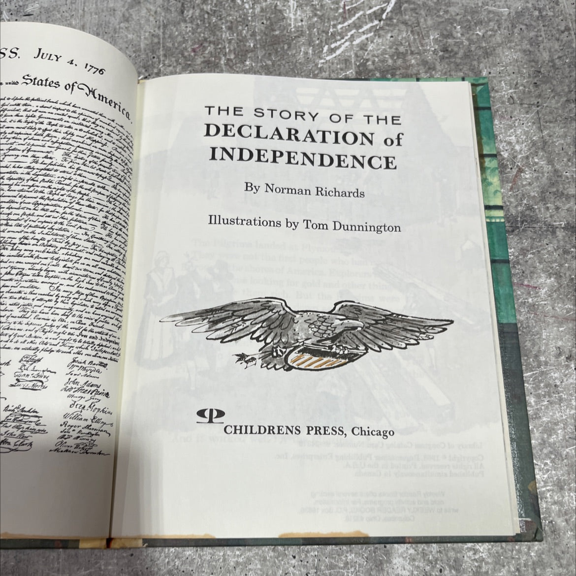 the story of the declaration of independence book, by norman richards, 1968 Hardcover image 2