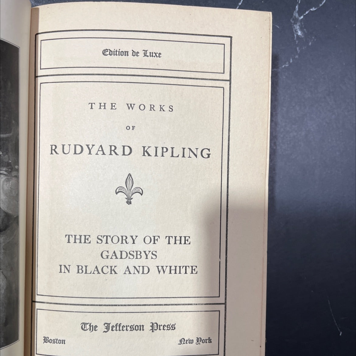 the story of the gadsbys in black and white book, by rudyard kipling, unknown Hardcover image 2