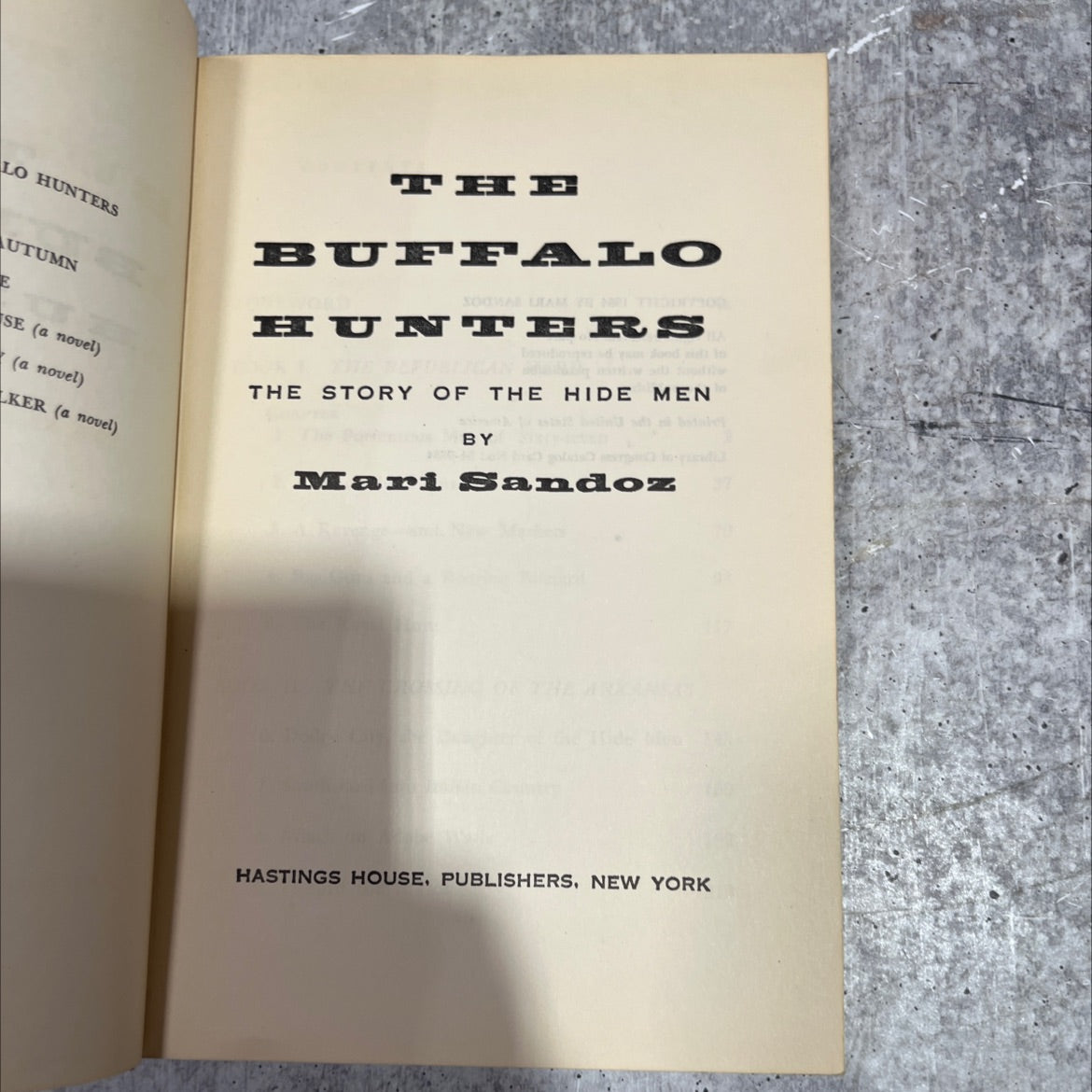 the story of the hide men book, by mari sandoz, 1954 Hardcover image 2