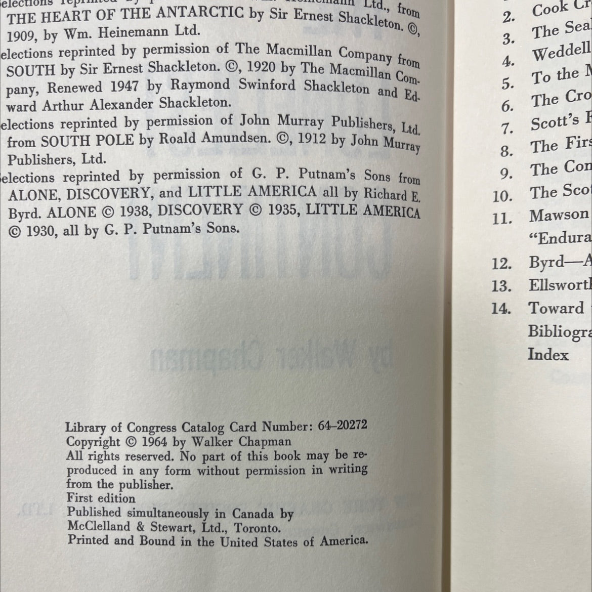 the story of the loneliest continent book, by Walker Chapman, 1964 Hardcover image 3