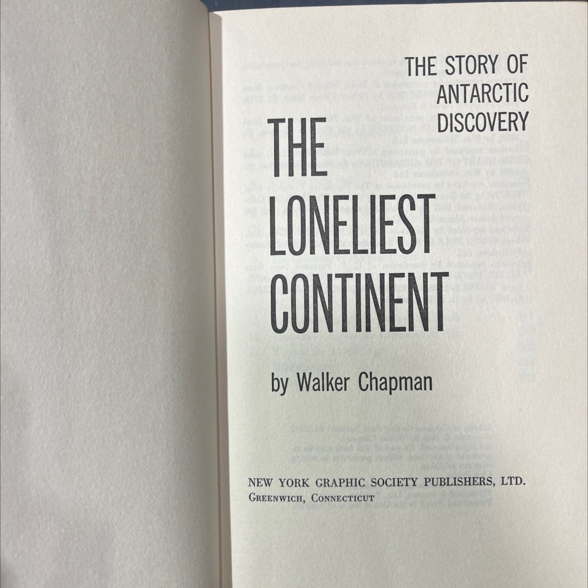 the story of the loneliest continent book, by Walker Chapman, 1964 Hardcover image 2