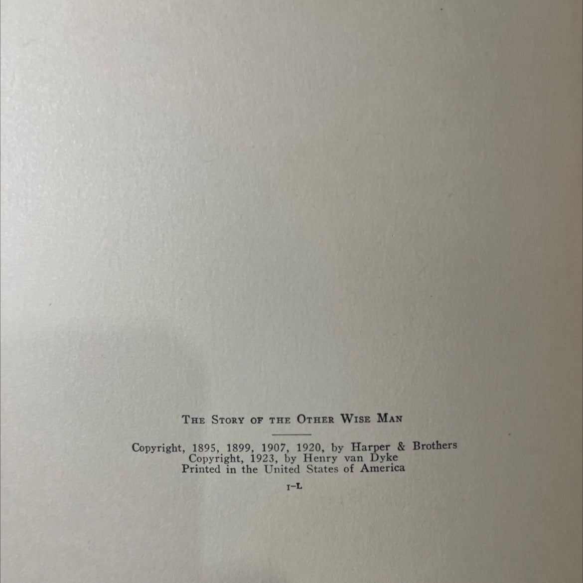 the story of the other wise man book, by henry van dyke, 1923 Hardcover image 3