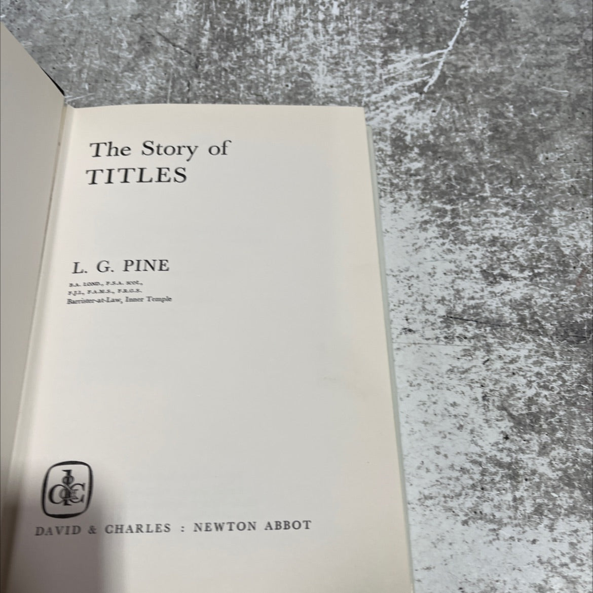 the story of titles book, by l. g. pine, 1969 Hardcover image 2