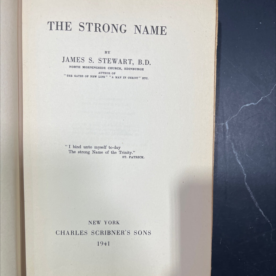 the strong name book, by james s. stewart, 1941 Hardcover image 2