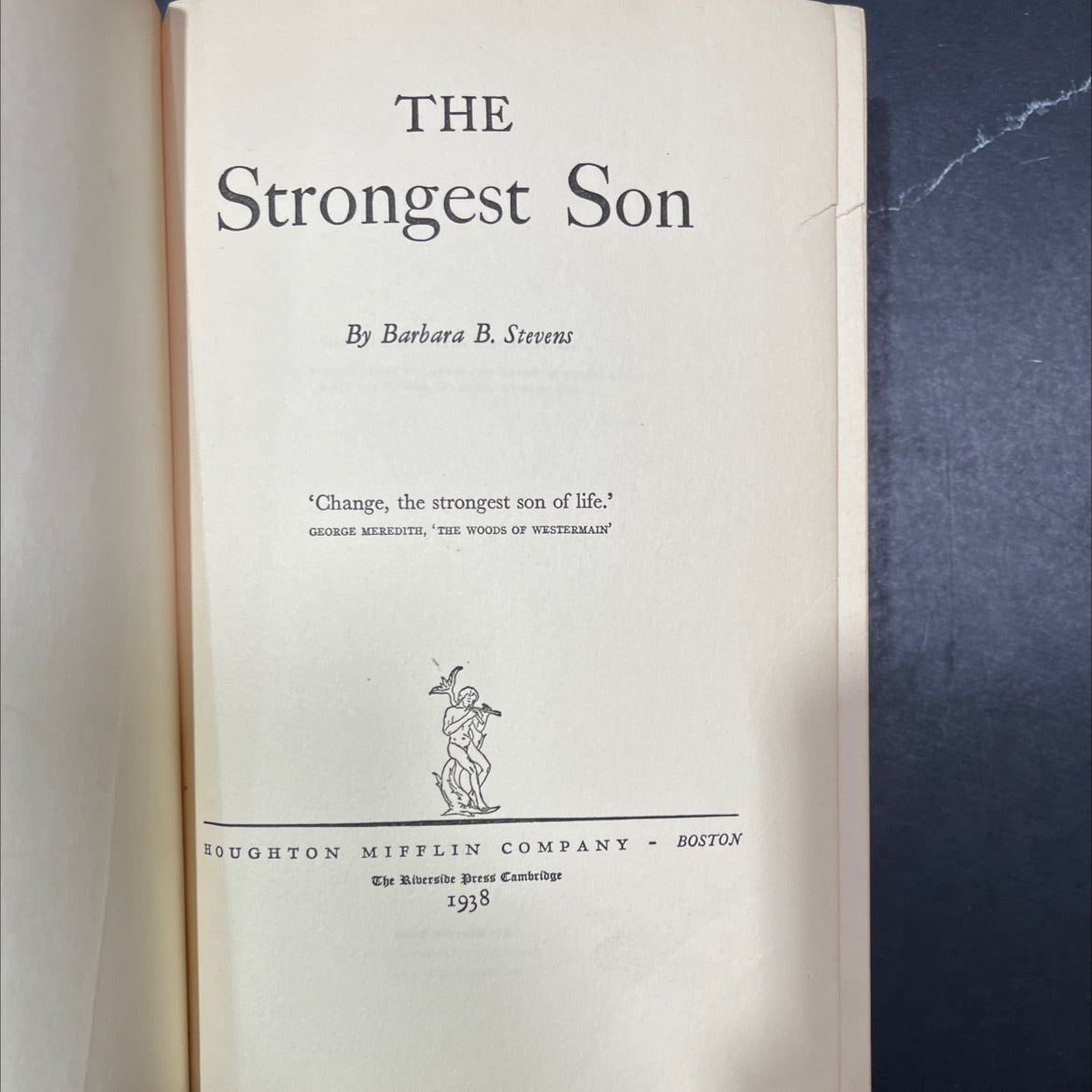 the strongest son book, by barbara b. stevens, 1938 Hardcover image 2