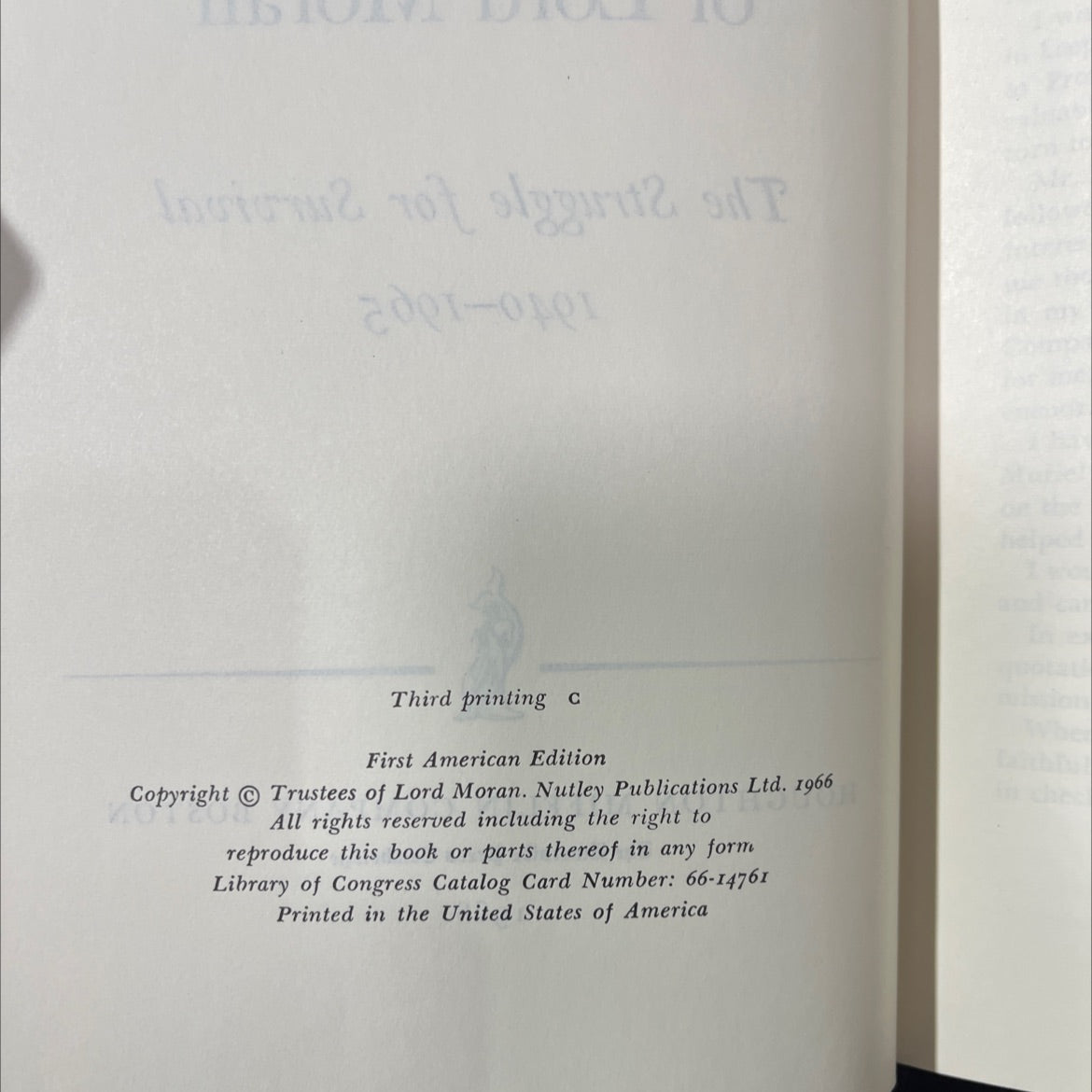 the struggle for survival book, by courage churchill, 1966 Hardcover image 3