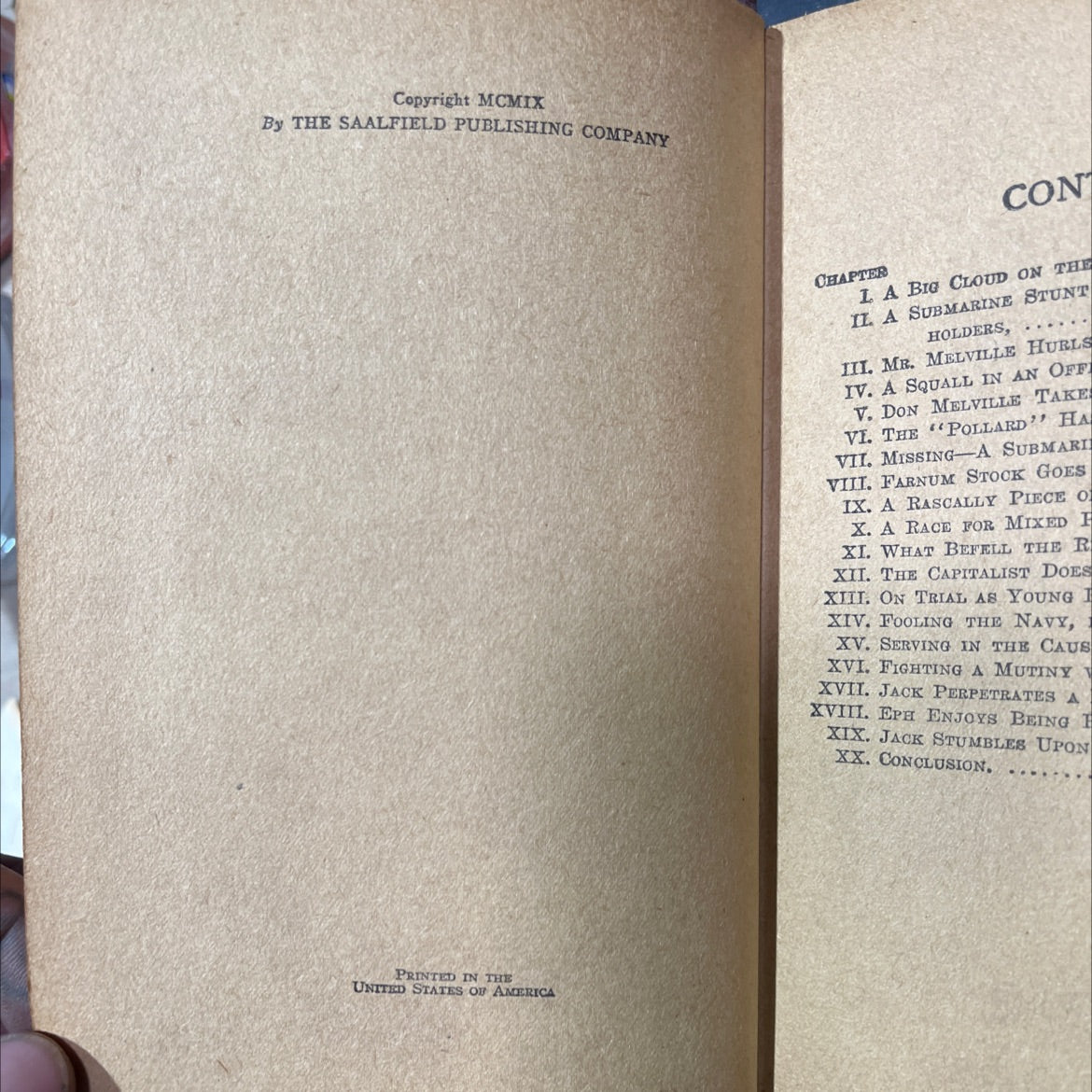 the submarine boys' trial trip or \"making good\" as young experts book, by victor g. durham, 1909 Hardcover image 3