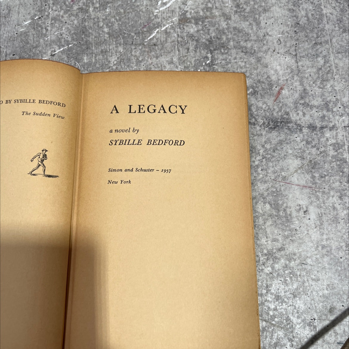 the sudden view a legacy book, by sybille bedford, 1957 Hardcover image 2