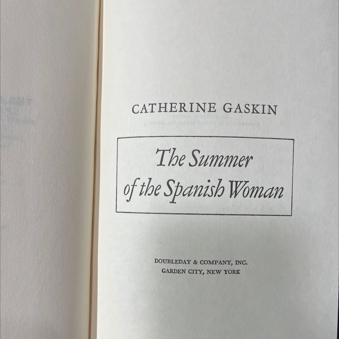 the summer of the spanish woman book, by catherine gaskin, 1977 Hardcover image 2