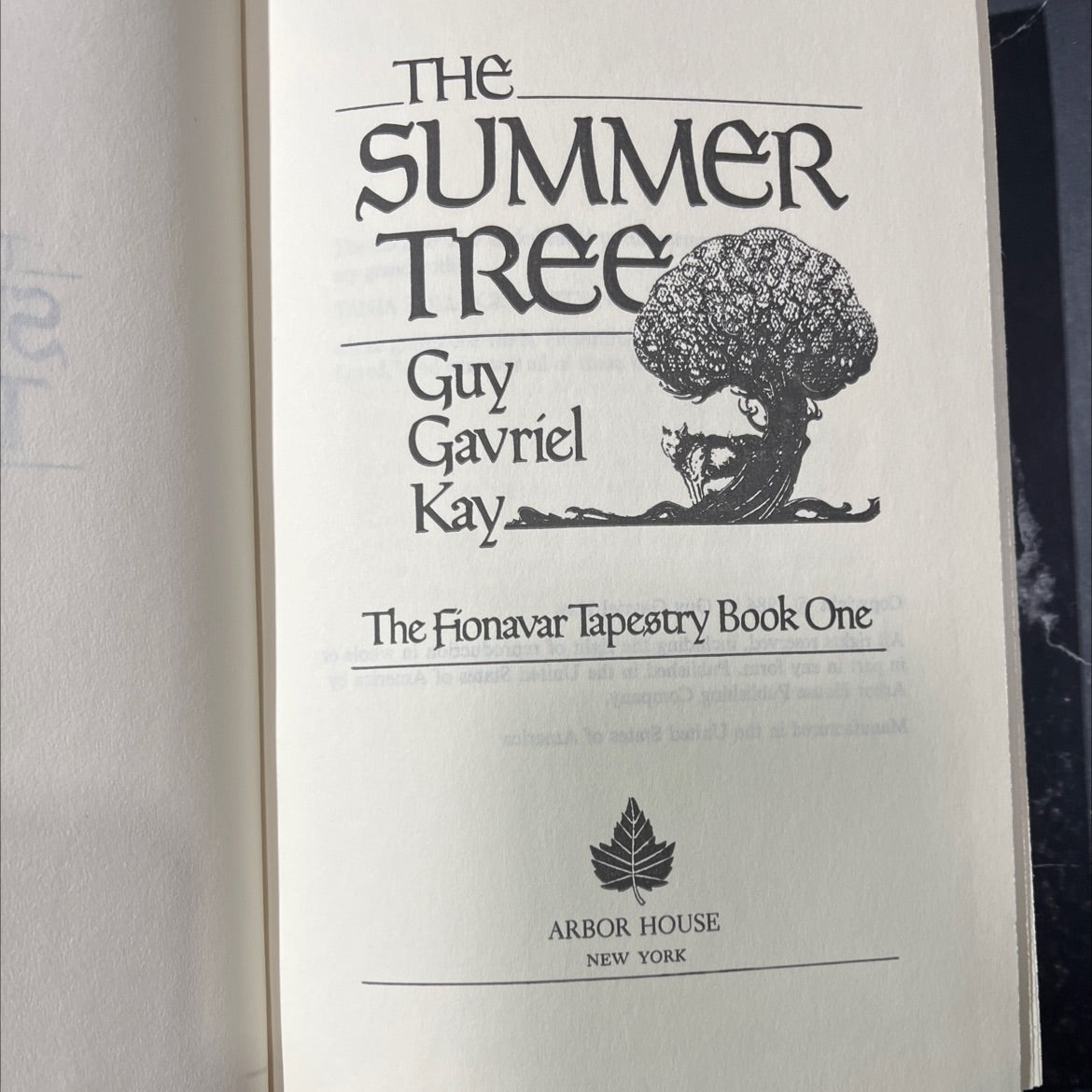 the summer tree book, by Guy Gavriel Kay, 1984 Hardcover image 2