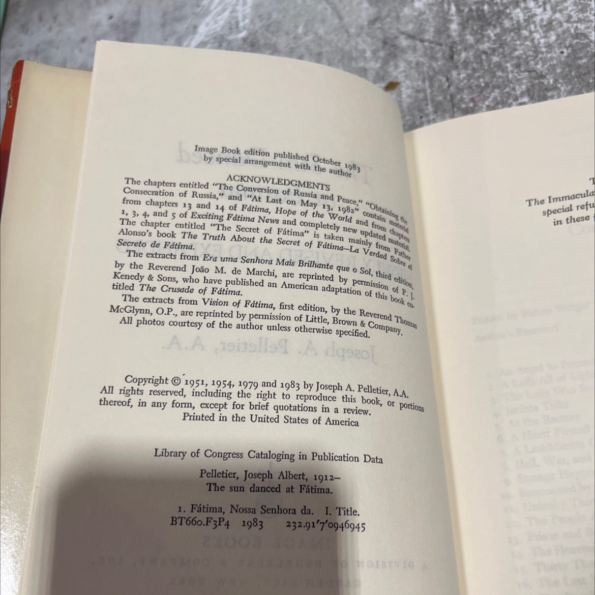 the sun danced at fatima book, by joseph a. pelletier, 1983 Hardcover image 3