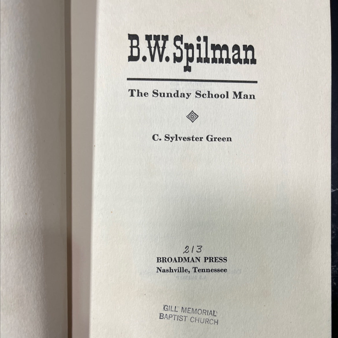 the sunday school man book, by B.W. Spilman, 1953 Hardcover image 2