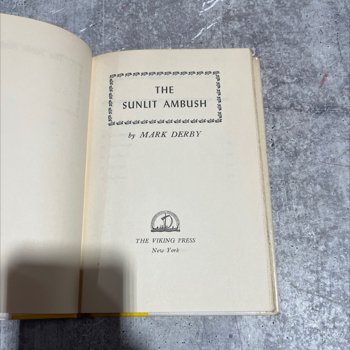 the sunlit ambush book, by mark derby, 1955 Hardcover image 2