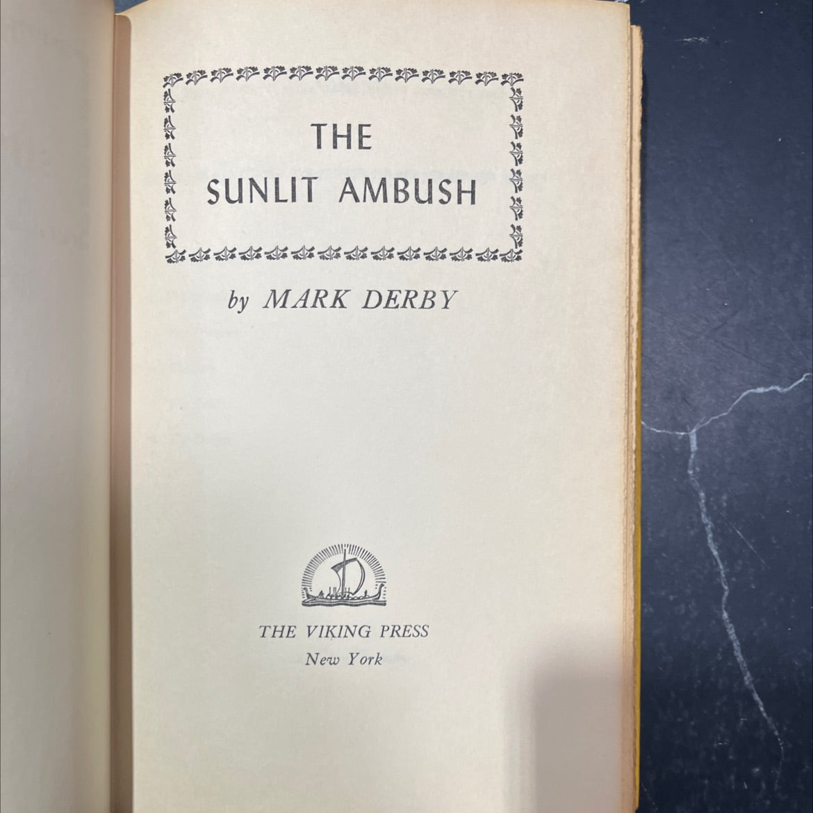the sunlit ambush book, by mark derby, 1955 Hardcover image 2