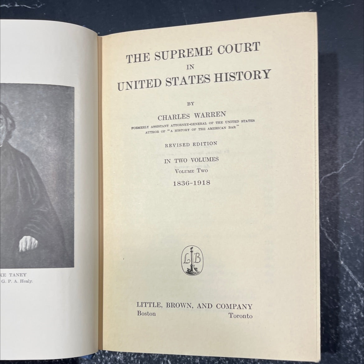 the supreme court in united states history book, by charles warren, 1926 Hardcover image 2