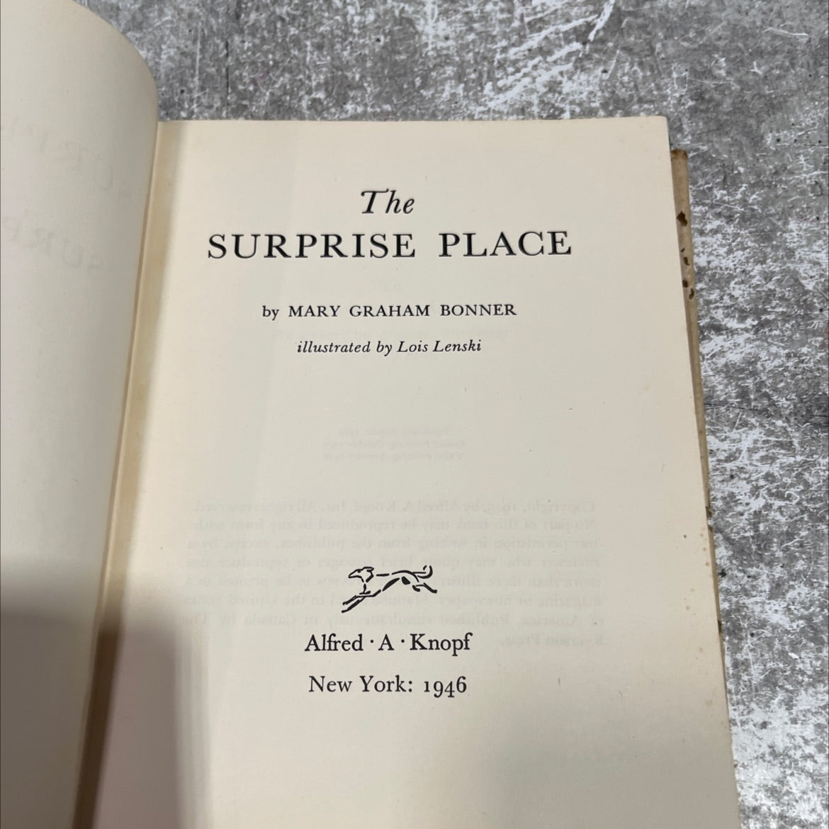 the surprise place book, by mary graham bonner, 1946 Hardcover image 2