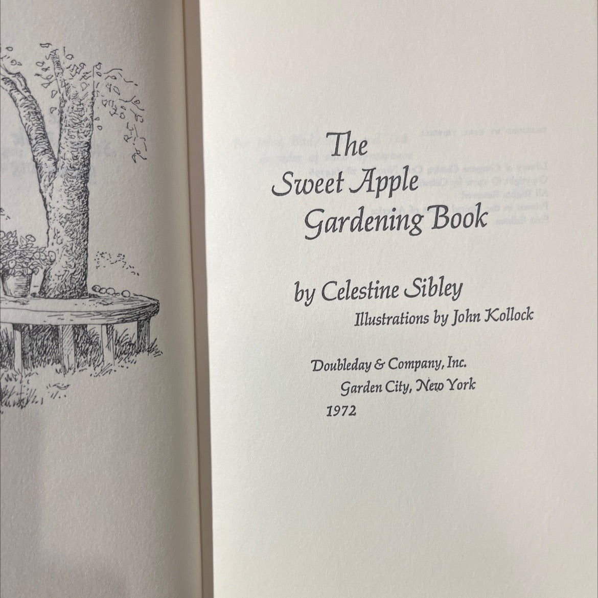 SIGNED the sweet apple gardening book book, by celestine sibley, 1972 Hardcover, First Edition, Vintage image 2