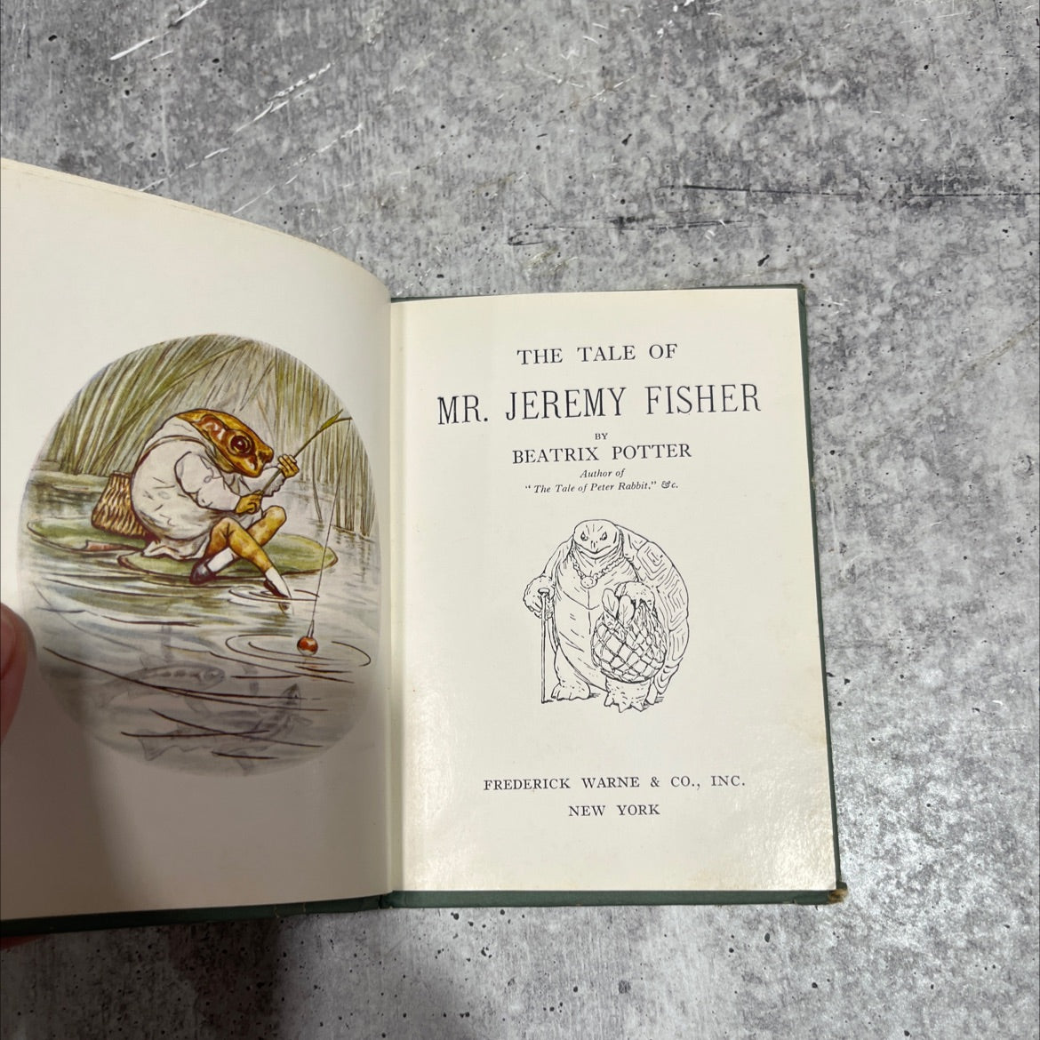 the tale of mr. jeremy fisher book, by beatrix potter, 1934 Hardcover image 2
