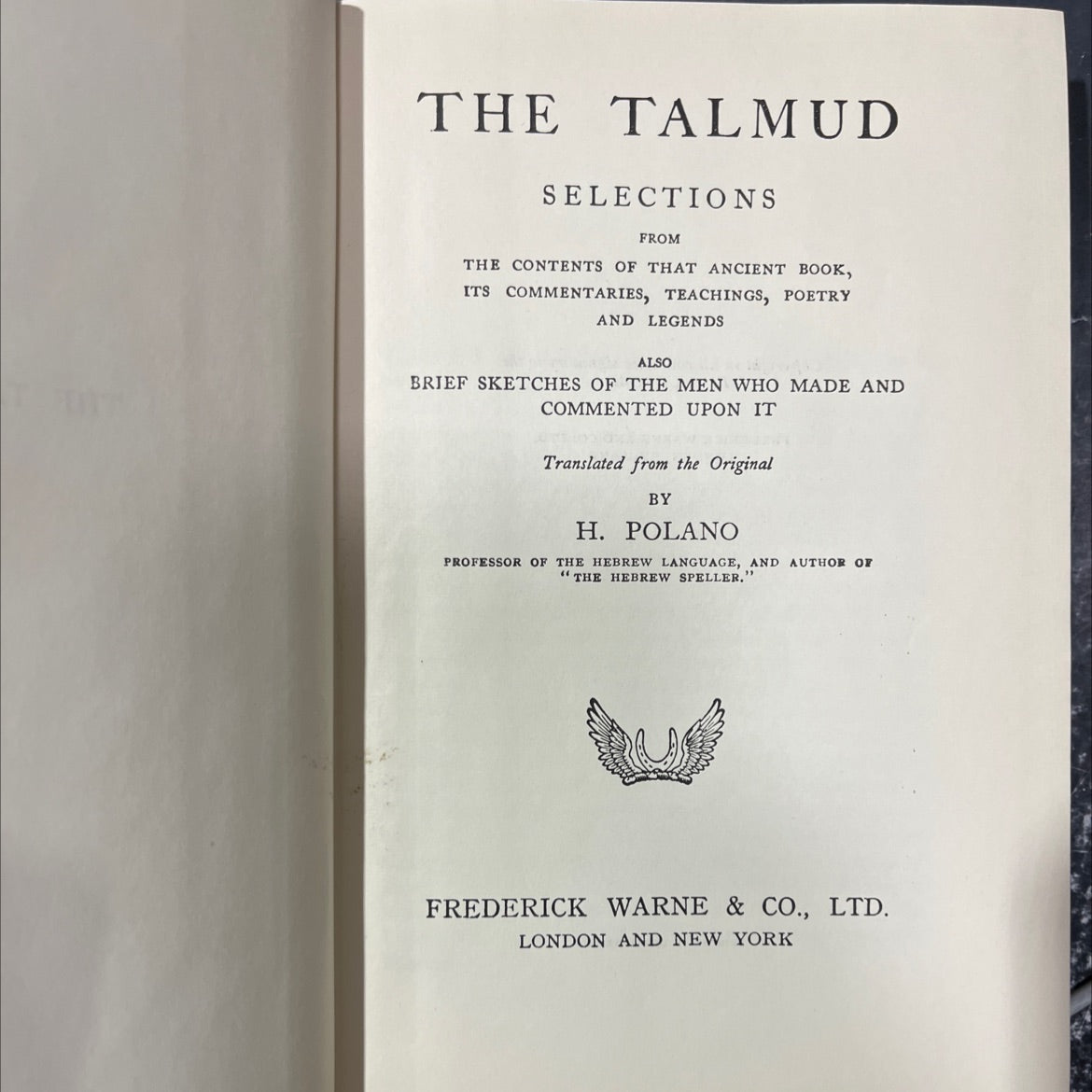 the talmud selections from the contents of that ancient book its commentaries teachings poetry and legends book, by h. image 2