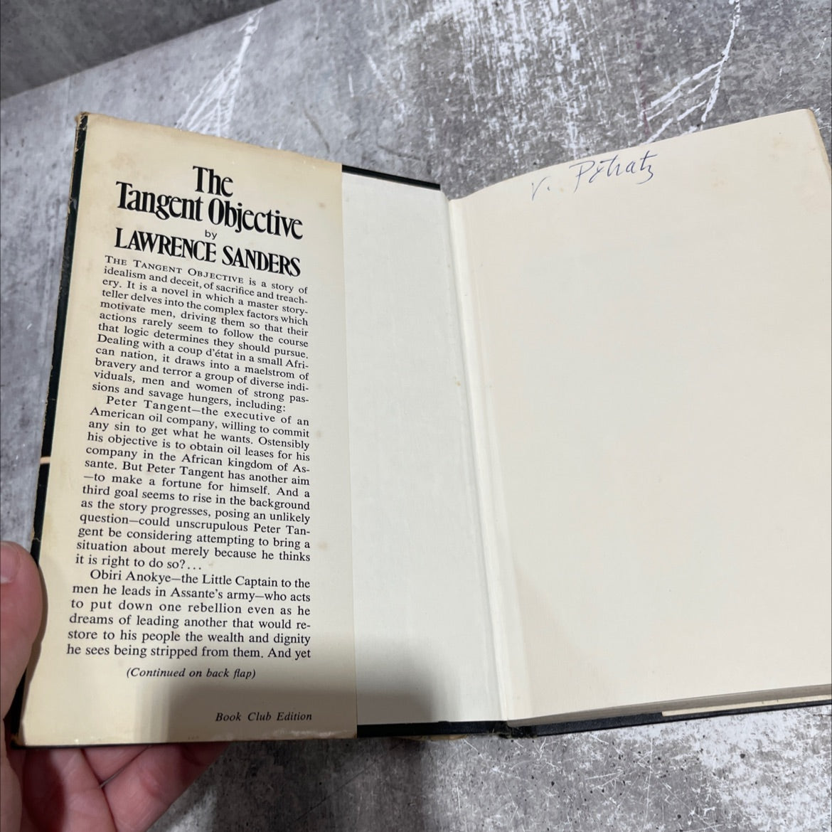 the tangent objective book, by lawrence sanders, 1976 Hardcover image 4