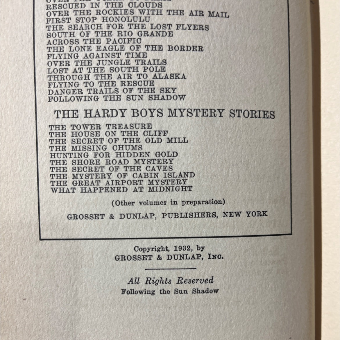 the ted scott flying stories following the sun shadow or ted scott and the great eclipse book, by franklin w. dixon, image 3