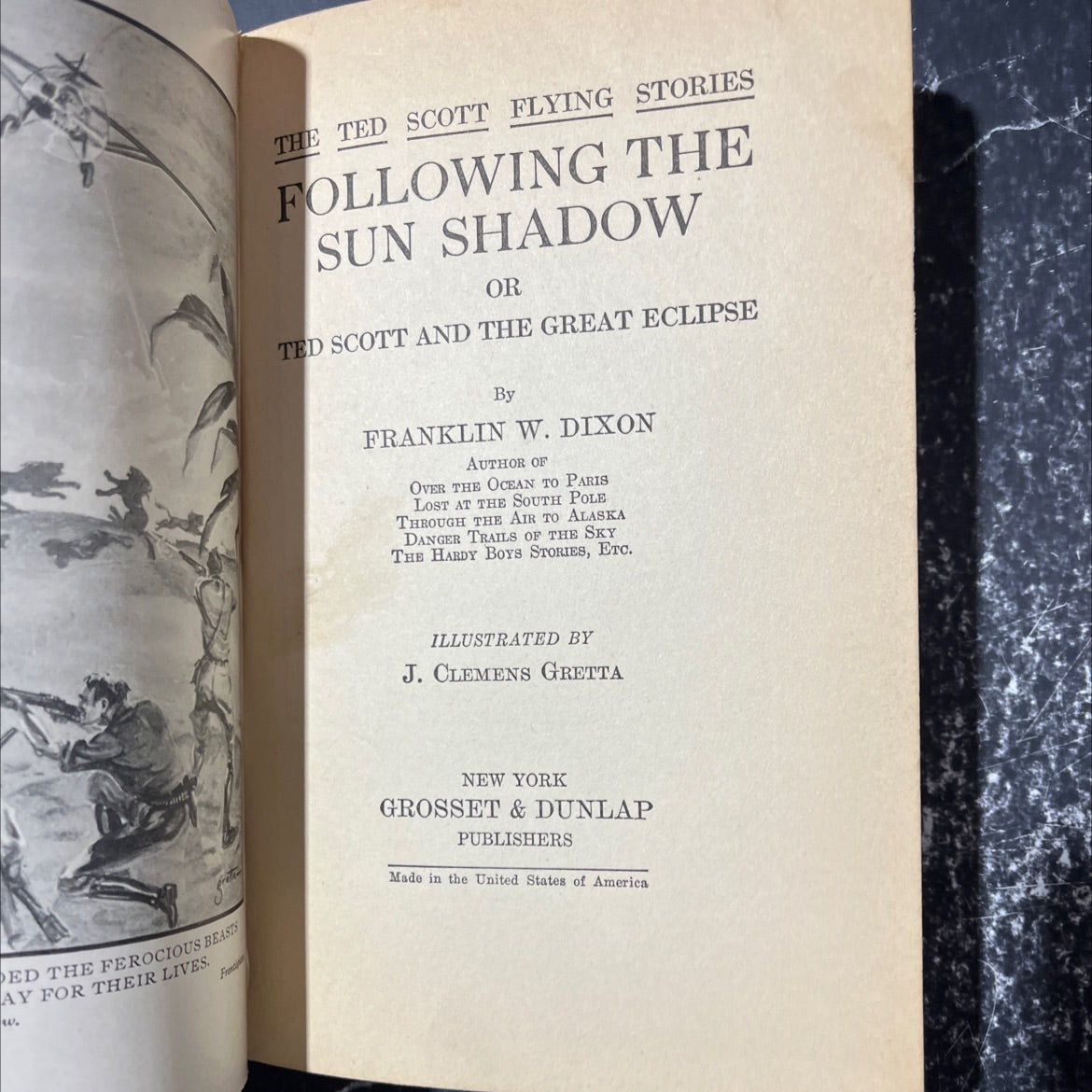 the ted scott flying stories following the sun shadow or ted scott and the great eclipse book, by franklin w. dixon, image 2