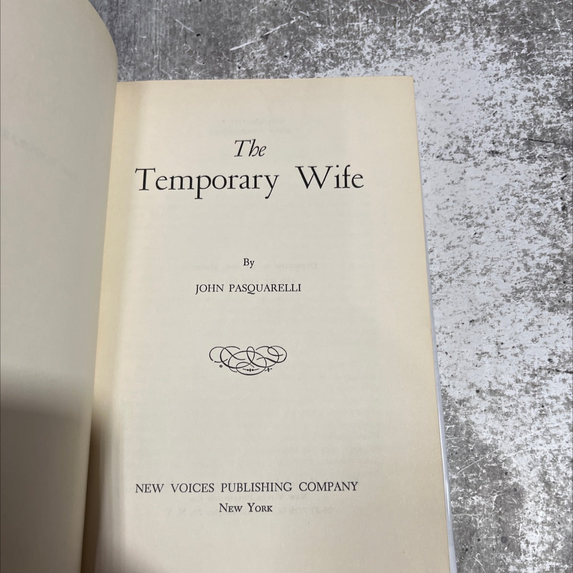 SIGNED the temporary wife book, by john pasquarelli, 1954 Hardcover, First Edition image 2