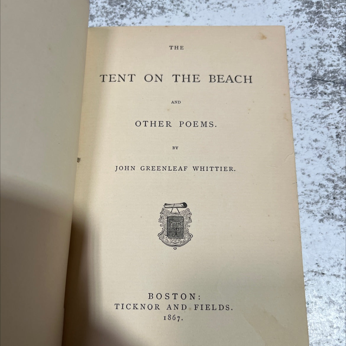 the tent on the beach and other poems book, by john greenleaf whittier, 1867 Hardcover image 2