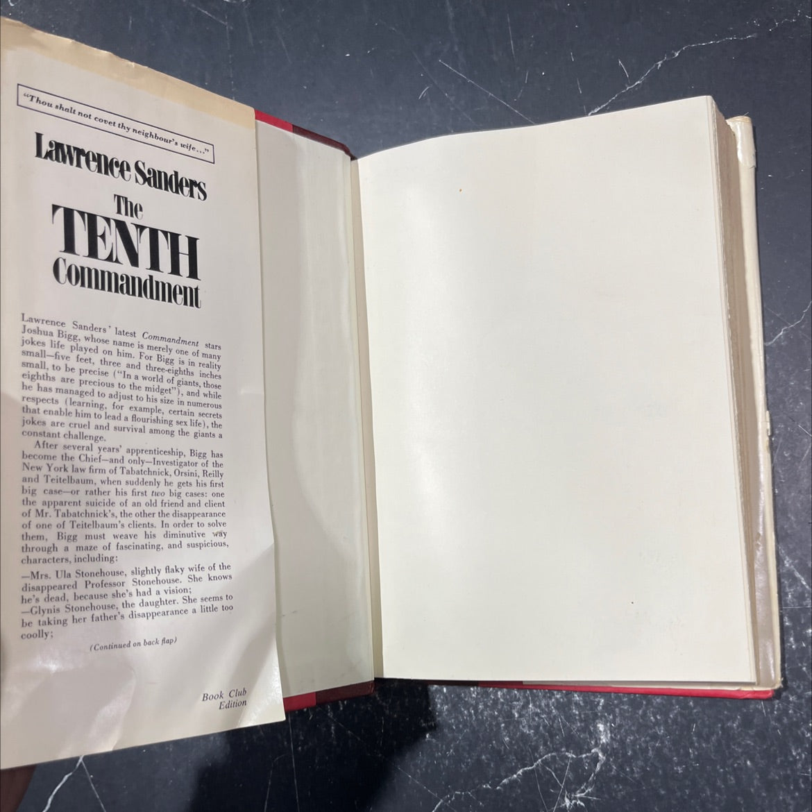 the tenth commandment book, by lawrence sanders, 1980 Hardcover image 4