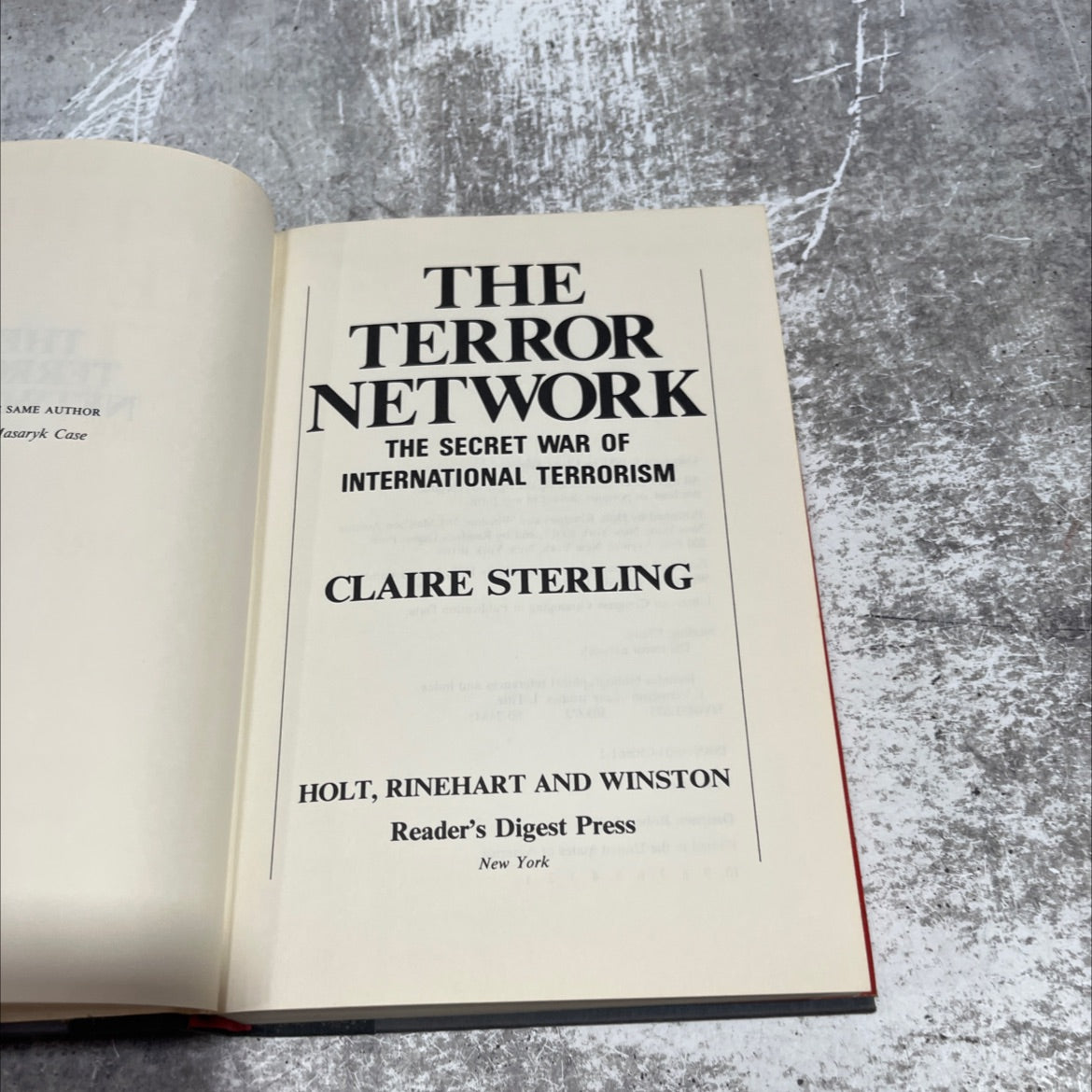 the terror network book, by Claire Sterling, 1981 Hardcover image 2