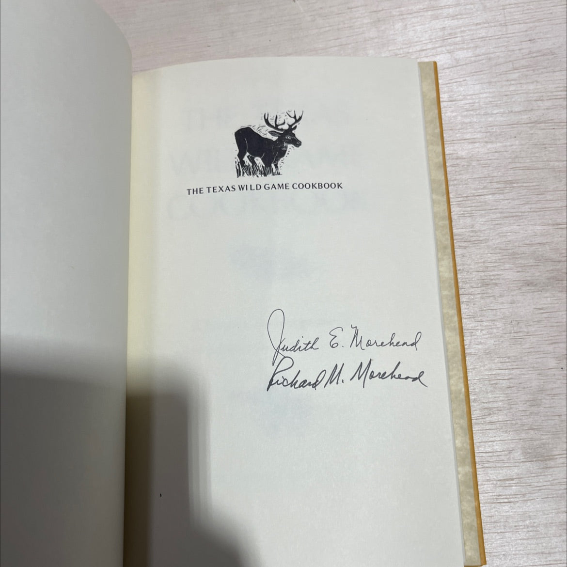 SIGNED the texas wild game cookbook book, by judith & richard morehead, 1972 Hardcover image 4