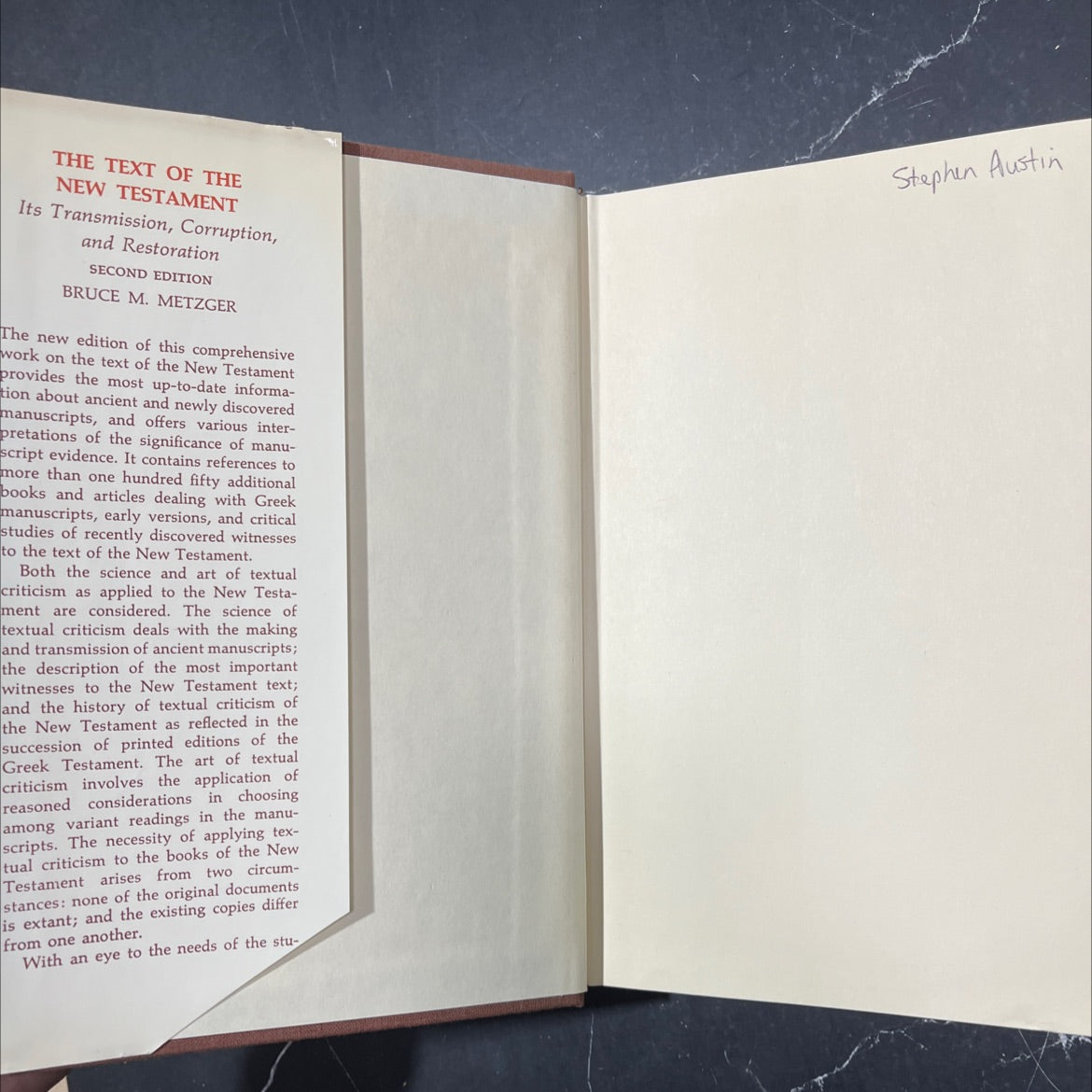 the text of the new testament its transmission, corruption, and restoration book, by bruce m. metzger, 1980 Hardcover image 4