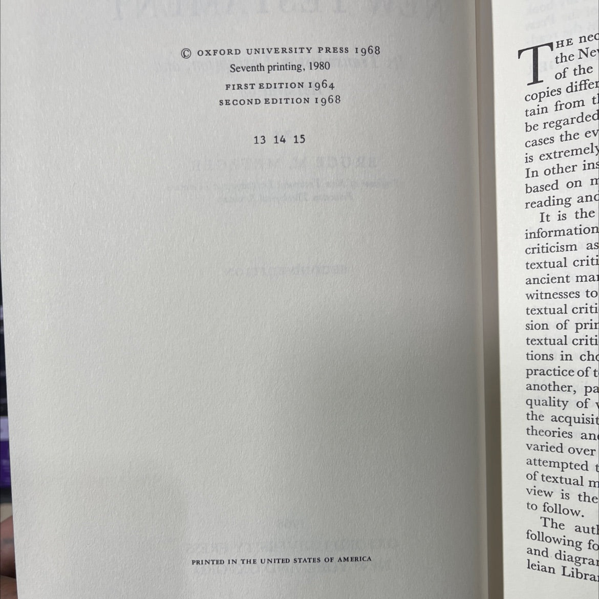 the text of the new testament its transmission, corruption, and restoration book, by bruce m. metzger, 1980 Hardcover image 3