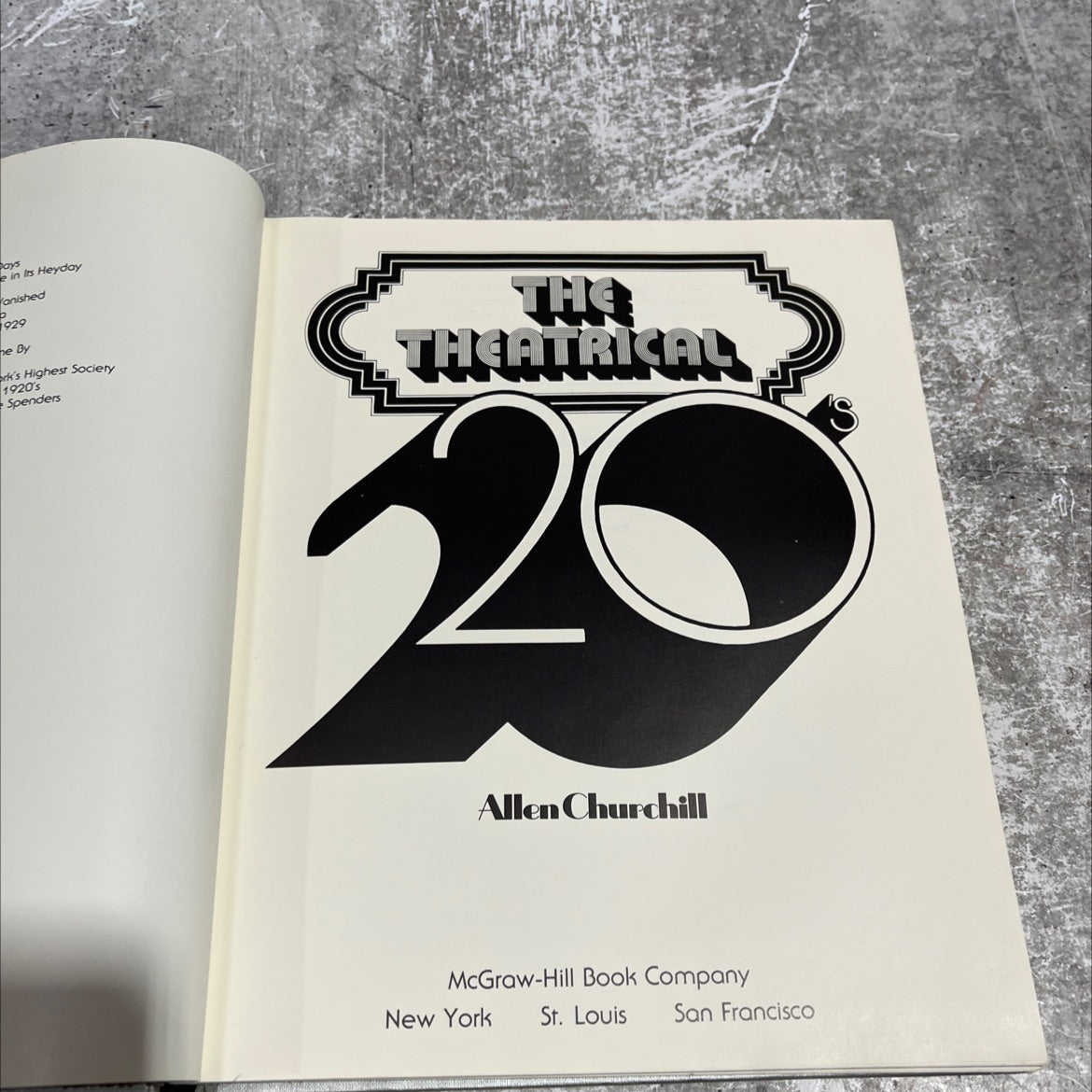 the theatrical twenties book, by Allen Churchill, 1975 Hardcover image 2