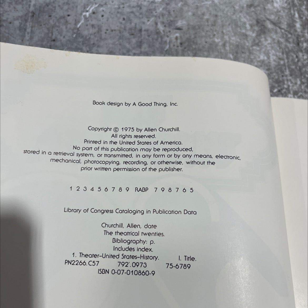 the theatrical twenties book, by Allen Churchill, 1975 Hardcover image 3