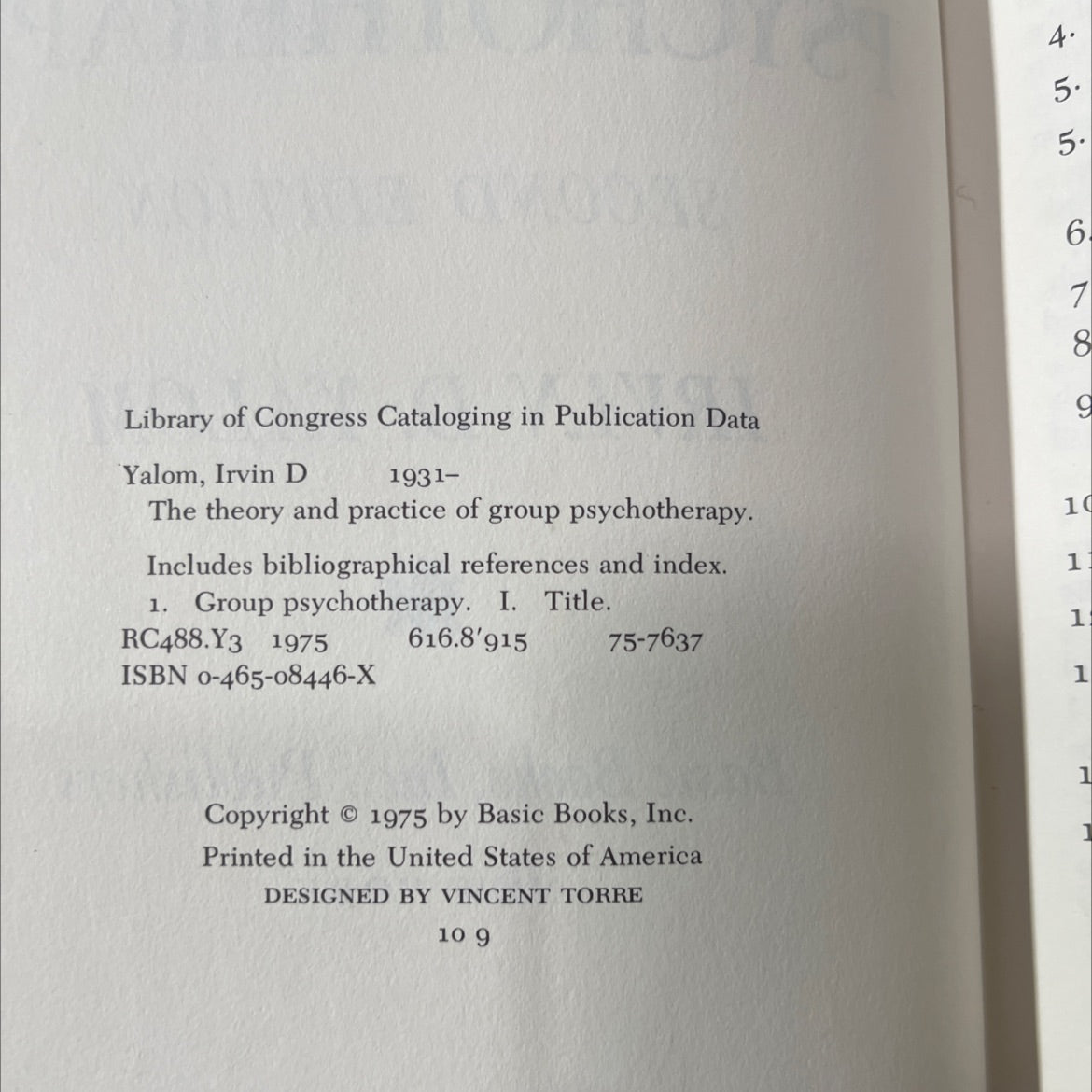 the theory and practice of group psychotherapy book, by irvin d. yalom, 1975 Hardcover image 3