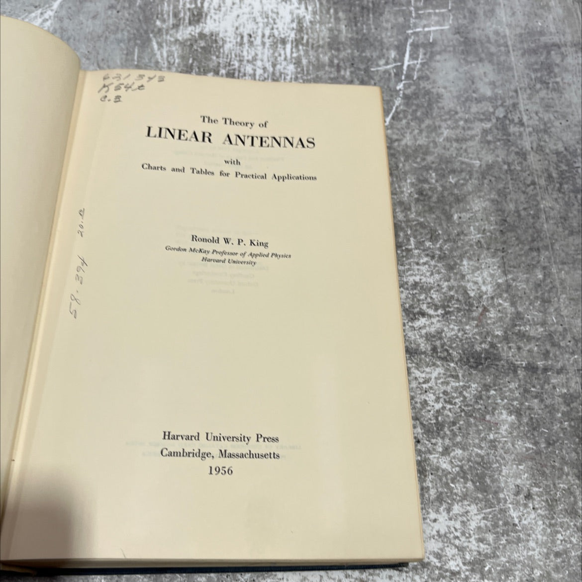 the theory of linear antennas with charts and tables for practical applications book, by ronold w. p. king, 1956 image 2