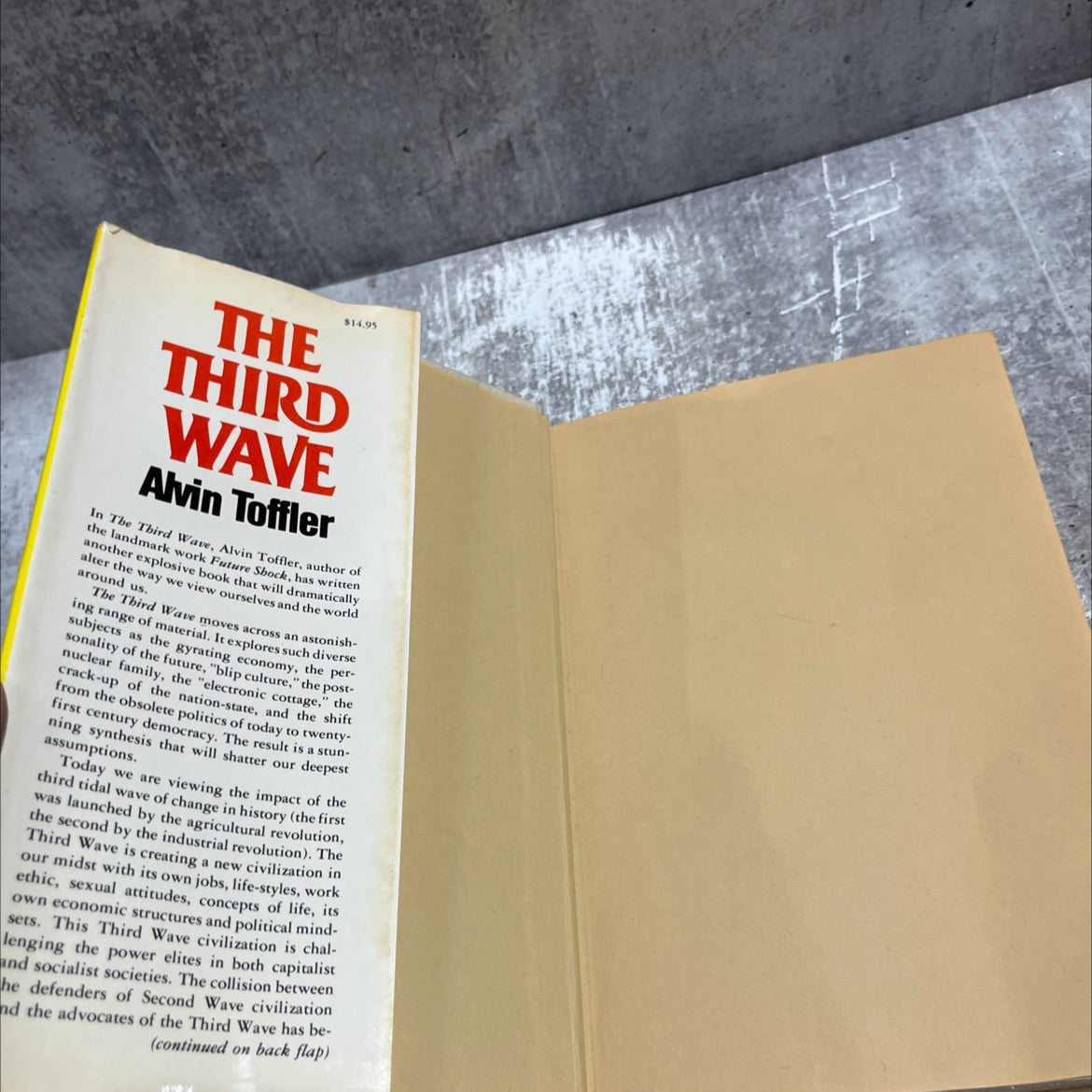 the third wave book, by alvin toffler, 1980 Hardcover image 4