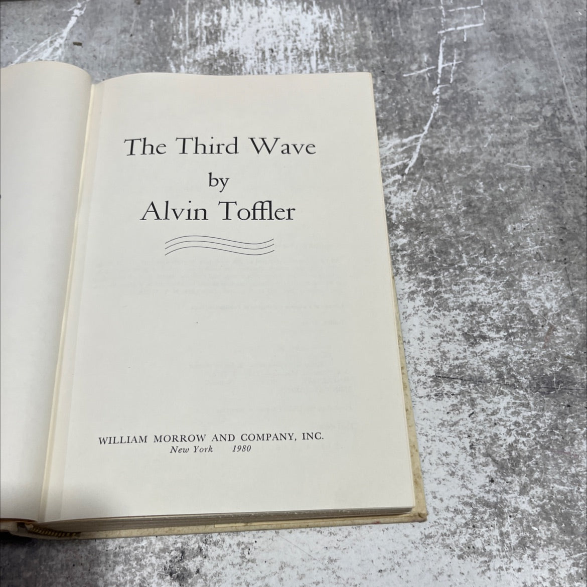 the third wave book, by alvin toffler, 1980 Hardcover image 2