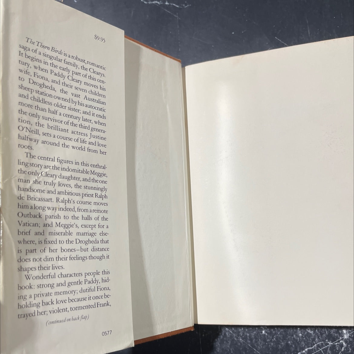 the thorn birds book, by Colleen McCullough, 1977 Hardcover image 4