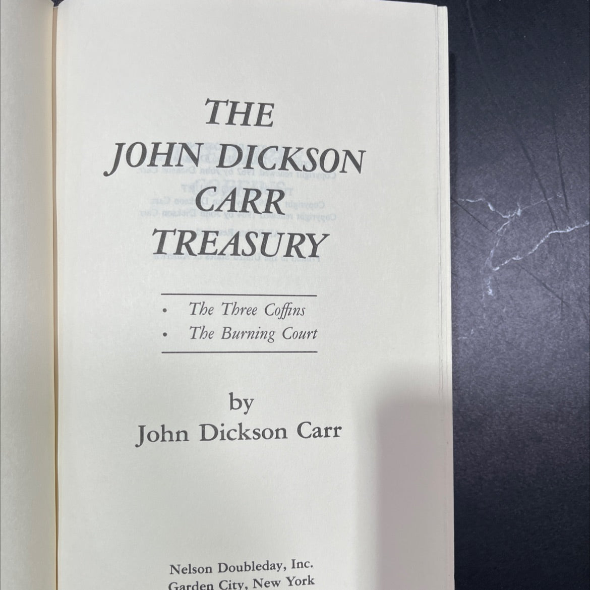 the three coffins book, by John Dickson Carr, 1962 Hardcover, Vintage image 2