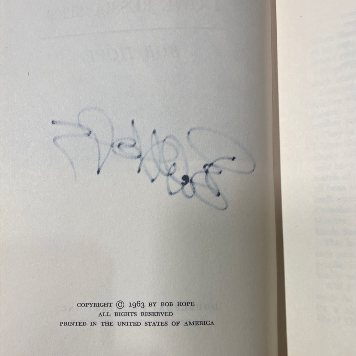 SIGNED the three iron book, by bob hope, 1963 Hardcover, Vintage image 3
