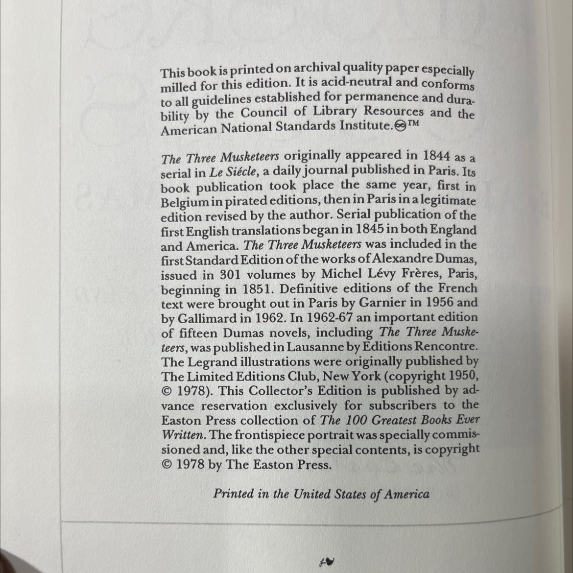 the three musketeers book, by alexandre dumas, 1970 Leather image 3
