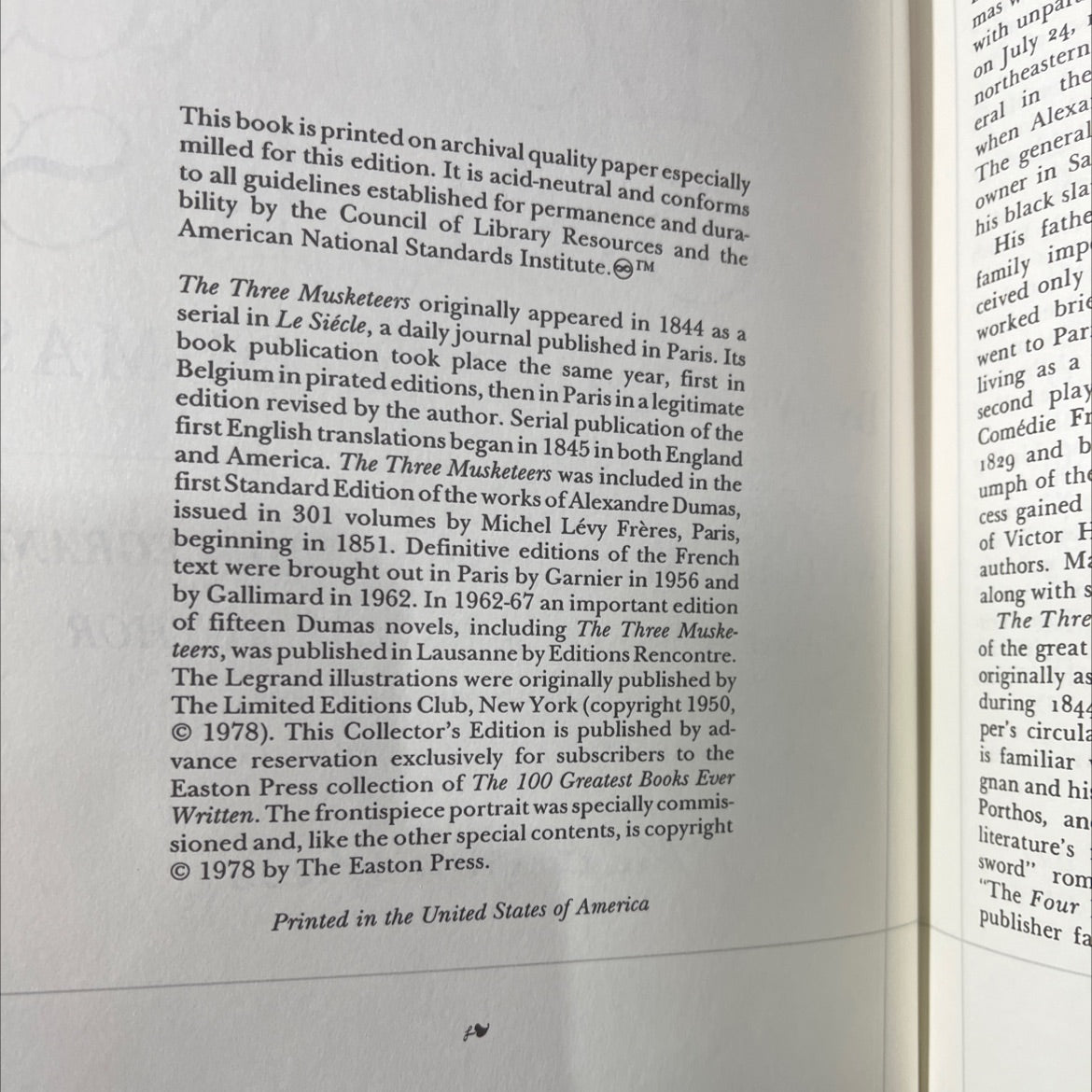 the three musketeers book, by alexandre dumas, 1970 Leather image 3